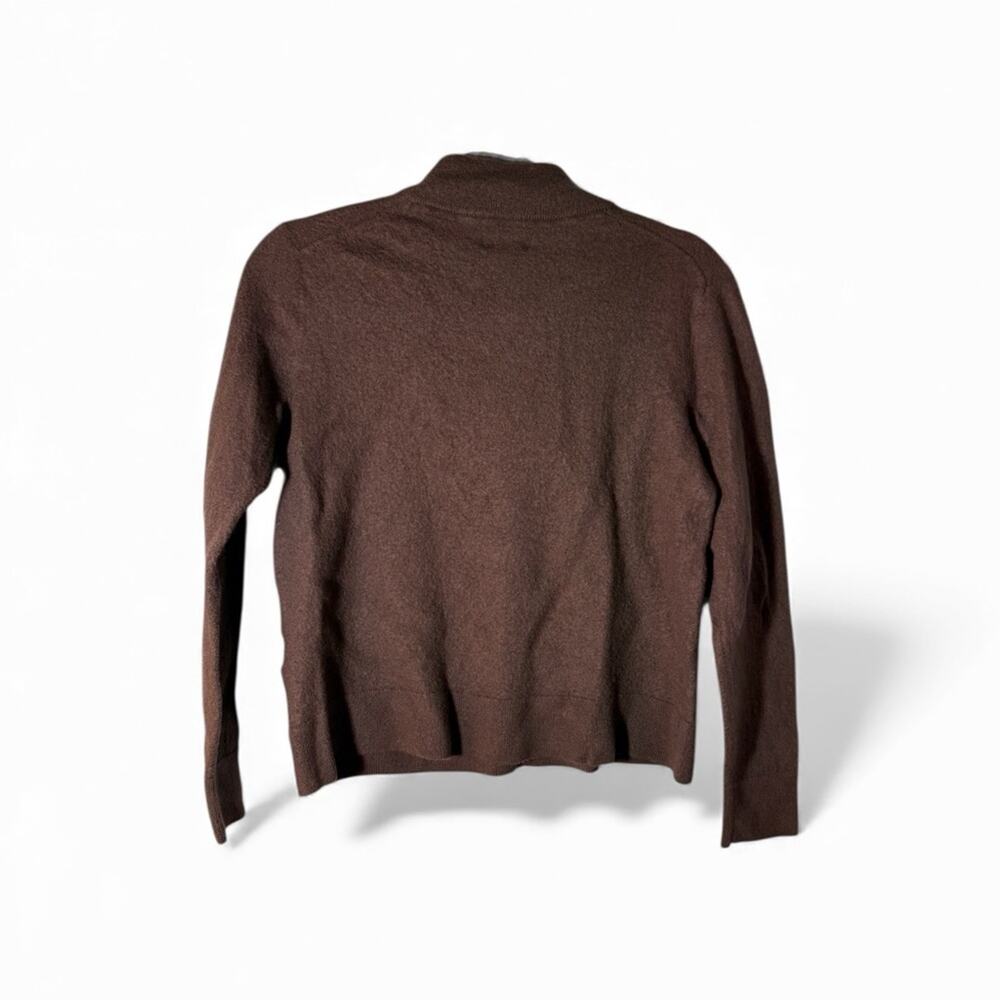 100% Merino Wool Women’s Sweater Dark Academia Old Money Preppy Twee Chocolate - Picture 2 of 8